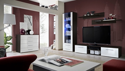 Picture of ASM Galino B Wall Unit Wenge/White Gloss