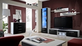 Show details for ASM Galino B Wall Unit White/Black Gloss