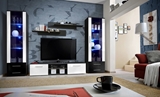 Show details for ASM Galino C Wall Unit Black/Black Gloss/White Gloss