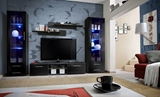 Show details for ASM Galino C Wall Unit Black/Black Gloss