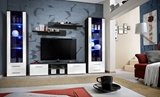 Show details for ASM Galino C Wall Unit Black/White Gloss