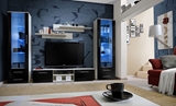 Show details for ASM Galino C Wall Unit White/Black Gloss