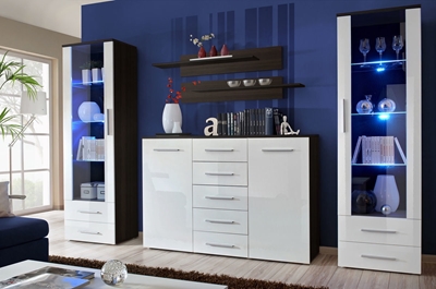 Picture of ASM Galino D Wall Unit Wenge/White Gloss