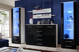 Show details for ASM Galino D Wall Unit White/Black Gloss