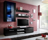 Show details for ASM Galino E Wall Unit Black/Black Gloss