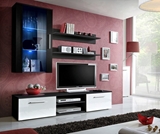 Show details for ASM Galino E Wall Unit Black/White Gloss/Black Gloss