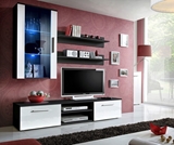 Show details for ASM Galino E Wall Unit Black/White Gloss