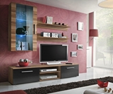 Show details for ASM Galino E Wall Unit Plum/Black Gloss/Plum