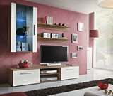 Show details for ASM Galino E Wall Unit Plum/White Gloss