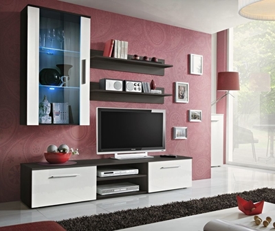 Picture of ASM Galino E Wall Unit Wenge/White Gloss