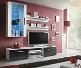 Show details for ASM Galino E Wall Unit White/Black Gloss/White Matt