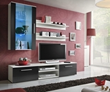 Show details for ASM Galino E Wall Unit White/Black Gloss