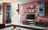 Show details for ASM Galino F Wall Unit Plum/Black Gloss/Plum