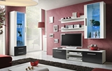 Show details for ASM Galino F Wall Unit White/Black Gloss/White Matt