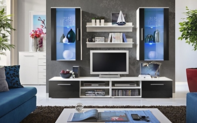 Picture of ASM Galino G Wall Unit White/Black Gloss