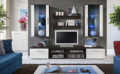 Picture of ASM Galino G Wall Unit White Gloss/Wenge