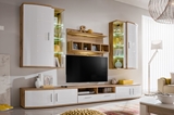 Show details for ASM Jelly Living Room Wall Unit Set Wotan Oak/White