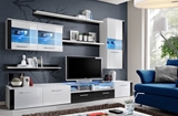 Show details for ASM Logo Fresh Living Room Wall Unit Set White/Black