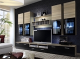 Show details for ASM Lyra Living Room Wall Unit Set Sonoma Oak/Black