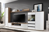 Show details for ASM Ontario II Living Room Wall Unit Set White/San Remo Oak