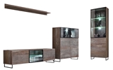 Show details for ASM Plank Living Room Wall Unit Set Canyon Wood