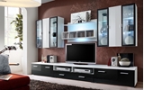 Show details for ASM Quadro Living Room Wall Unit Set White/Black