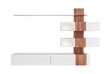 Show details for ASM Quill Living Room Wall Unit Set White/Sterling Oak