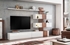 Picture of ASM Quill Living Room Wall Unit Set White/Sterling Oak