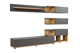 Show details for ASM Silk Living Room Wall Unit Set Anthracite/Wotan