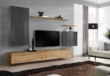 Show details for ASM Switch II Wall Unit Graphite/Wotan Oak