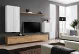 Show details for ASM Switch II Wall Unit White/Wotan Oak