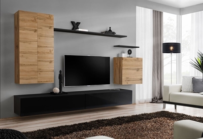 Picture of ASM Switch II Wall Unit Wotan Oak/Black