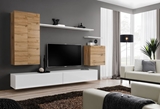 Show details for ASM Switch II Wall Unit Wotan Oak/White