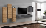 Show details for ASM Switch III Wall Unit Graphite/Wotan Oak