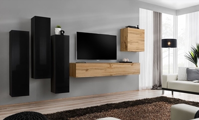 Picture of ASM Switch III Wall Unit Wotan Oak/Black