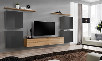 Picture of ASM Switch IV Wall Unit Wotan Oak/Graphite