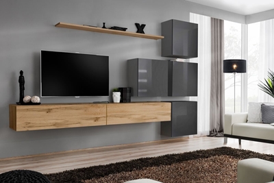 Picture of ASM Switch IX Wall Unit Wotan Oak/Graphite