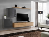 Show details for ASM Switch V Wall Unit Graphite/Wotan Oak