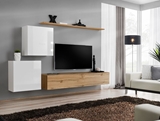 Show details for ASM Switch V Wall Unit White/Wotan Oak