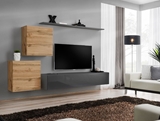 Show details for ASM Switch V Wall Unit Wotan Oak/Graphite