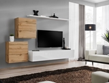 Show details for ASM Switch V Wall Unit Wotan Oak/White