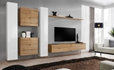 Show details for ASM Switch VI Wall Unit White/Wotan Oak