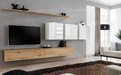 Picture of ASM Switch VII Wall Unit Wotan Oak/White