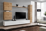 Show details for ASM Switch VIII Wall Unit Wotan Oak/White