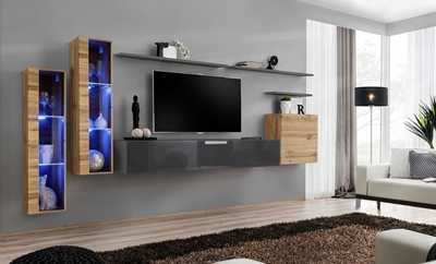 Picture of ASM Switch XI Wall Unit Wotan Oak/Graphite