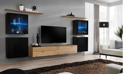 Picture of ASM Switch XIV Wall Unit Wotan Oak/Black