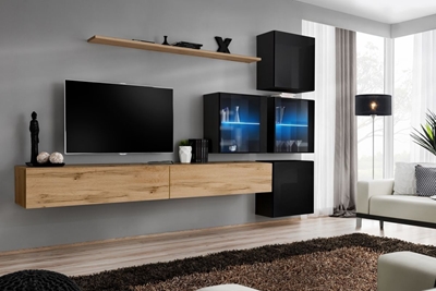 Picture of ASM Switch XIX Wall Unit Wotan Oak/Black