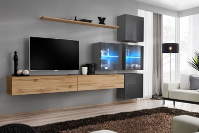 Picture of ASM Switch XIX Wall Unit Wotan Oak/Graphite