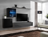 Show details for ASM Switch XV Living Room Wall Unit Set Black/Graphite