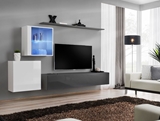 Show details for ASM Switch XV Living Room Wall Unit Set Graphite/White